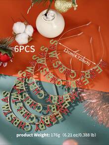 1 buc/3 buc/6 buc bentițe de Crăciun pentru femei, bentiță de Crăciun fericit, coroană cu stras, accesorii de păr pentru petrecere de vacanță, adulți, fete, cerc de păr, bentiță de păr pentru femei, accesorii de păr