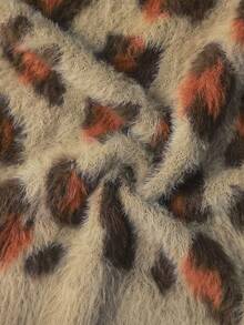 2025 秋冬新款毛绒豹纹开衫针织毛衣返校外出服装秋冬休闲街头纽扣外套 - 彩色 - 查看 10