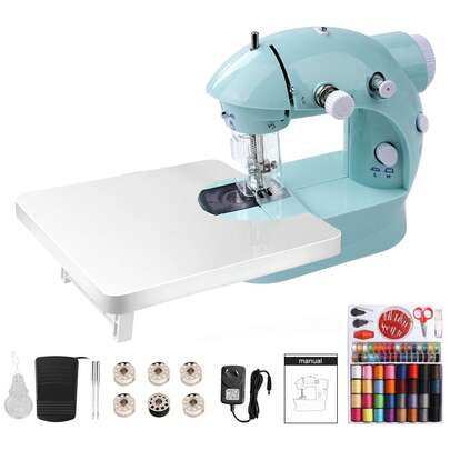 202A Home Mini Electric Sewing Machine With Expansion Board & 99-Piece DIY Box For Home & Crafting Fun