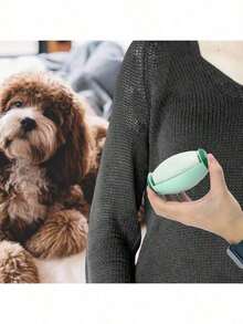 1pcs Reusable Lint Roller For Pet Hair – Extra Sticky, Portable & Washable For Home And Travel - màu xanh lá - Xem 5