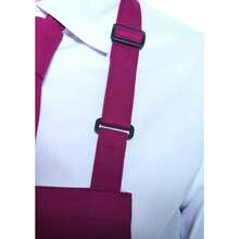 Karlowsky Basic Pocket Bib Apron (Bordeaux) - Red - View 2