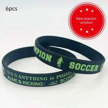 1 件/3 件激励焦点成功实现信念橡胶手环硅胶腕带 - 黑色 - 查看 18