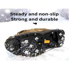 防滑登山雪鞋套 - 冰雪抓手、牵引防滑钉条、登山牵引钉夹、钉子行走、攀岩、钓鱼和冰上运动 - 彩色 - 查看 5