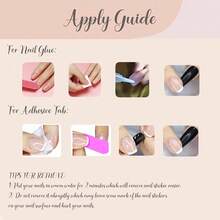 Square Press On Nails Short Fake Nails White French Acrylic Nails Squoval Glue On Nails 24Pcs False Nails For Women And Girls - 多色24 - 查看 7