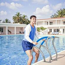 Pool Handrail, 2 PCS 30x30 In Pool Railing, Stainless Steel With Base Plate For Indoor/Outdoor Pools,Swimming Pool Saf Ety Railing For Decks,Rust-Proof Grab Bar W/ Grip Cover&Accessories For Spas - Silver - View 9