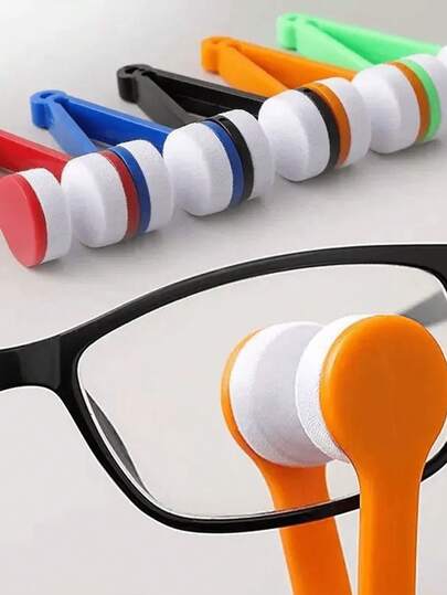 5pcs Set Of Mini Microfiber Glasses Cleaning Brush, Glasses Cleaning Tool, Mini Microfiber Glasses Cleaner, Cleaning Clip. Ultra Fine Fibers, Clean Without Leaving Any Marks, Will Not Harm Your Glasses.