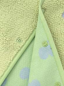 Balabala 2pcs/Set Kids Reversible Vest, Boys/Girls Fleece Jacket For Autumn/Winter - Gray Green Tone - View 11