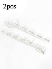 2pcs/1pc 5-Tier Door Hook Organizer Rack, Suitable For Backpacks And Handbags. Easy To Install Door Hooks, Bedroom Door Hanging, Can Be Used To Hang Hats, Watches And Belts. Plastic Door Hanger, Helpful Home Storage, Suitable For Storing Loofahs And Towels In Bathroom, Household Essential. - Black - View 13