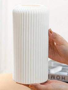 1 pièce Vase en plastique composite incassable, vase de table simple de 7,8 pouces de haut pour fleurs séchées, décoration de fleurs artificielles, décoration de maison, décoration de bureau, convient pour centres de table de mariage, décoration de pièce, vase à fleurs, vase en verre