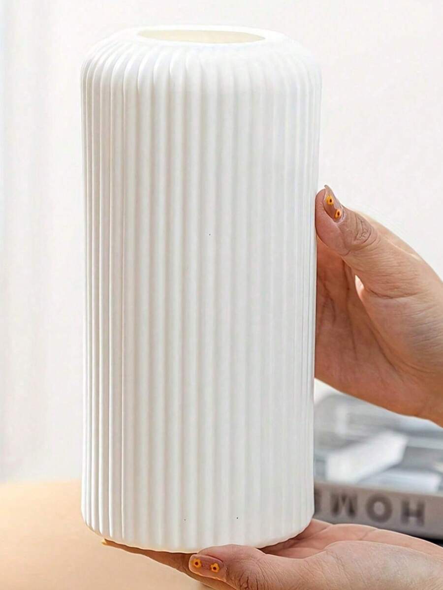 1 pièce Vase en plastique composite incassable, vase de table simple de 7,8 pouces de haut pour fleurs séchées, décoration de fleurs artificielles, décoration de maison, décoration de bureau, convient pour centres de table de mariage, décoration de pièce, vase à fleurs, vase en verre