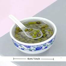 1个树脂3D逼真迷你食物工艺品4厘米碗面模型，食物玩具装饰DIY，颜色和款式随机 - 彩色 - 查看 3