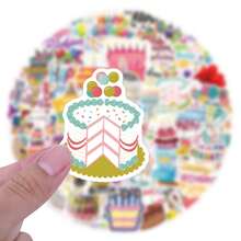 55 张生日快乐贴纸，用于装饰文具、杯子、手提箱、滑板、吉他、DIY 剪贴簿材料 - 彩色 - 查看 5