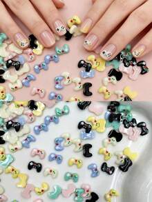 100pcs Cute 3D Gamepad Shaped Nail Art Decorations - Colorful Mini Joystick Nail Art Accessories DIY Manicure Supplies Nails - Multicolor - View 7