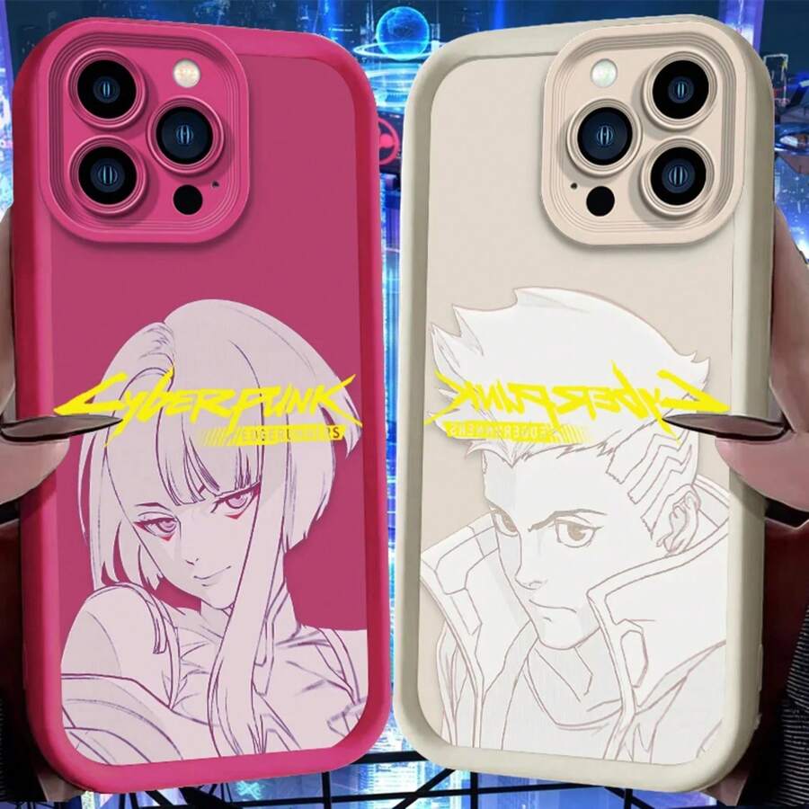 Étui souple pour iPhone 16 16E 15 14 13 12 11 Pro Max X XS X S Max XR SE 2020 SE4 7 8 Cyberpunk Edgerunners Coque de téléphone antichoc - 1 - Voir 1