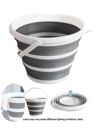 1 件折叠水桶，便携式水桶，可折叠洗车桶，户外露营钓鱼旅行桶，洗车桶，方便储存，清洁用品，家用工具