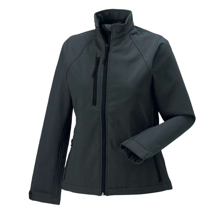 Jerzees Colours Chaqueta suave resistente al agua y al viento para damas (Titanio) - Gris - Ver 1