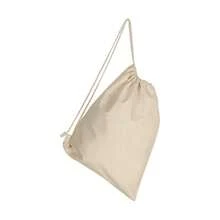 Single Strap Drawstring Bag (Natural) - Beige - View 2