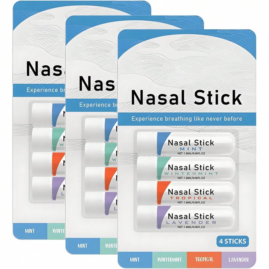 (3 Pcs)Nasal Stick Boost Energy Set, Nose Inhaler Stick, Nasal Stick, Nasal Stick Inhaler, Nasal Sticks For Breathing