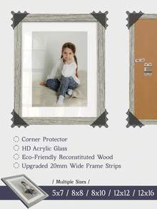 Ramki na zdjęcia z usłojeniem drewna (12 x 16 / 8 x 10 / 5 x 7 / 4 x 6) z matą / obrotowymi przyciskami / poszerzonymi paskami / ochraniaczem narożników, 30 x 40 / 20 x 25 / 10 x 15 cm Ramki na zdjęcia na ścianę z starannie dobranym, wszechstronnym, najwyższej jakości naturalnym usłojeniem drewna, klasyczne / proste / rustykalne / retro / uniwersalne, świąteczny prezent dla rodziny / przyjaciół / osób starszych / dzieci - Wielokolorowe - Zobacz 5