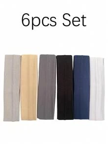 6pcs/Set Stylish Fabric Fashion Headband For Women, Multipurpose Daily Wear Carnival, Mardi Gras Hair Band Turban Headband Sweatband, School Stuff, College, Headbands - Multicolor - View 13