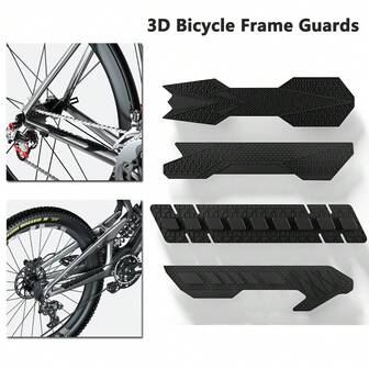  1 pieza Protector de cadena de bicicleta de silicona ENLEE, duradero y antiarañazos, con autoadhesivo, ligero y fácil de instalar, para proteger el cuadro de bicicletas de montaña y de carretera, accesorio de ciclismo al aire libre