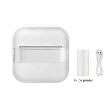 Mini Printer, Inkless Sticker Thermal Printer With 6 Rolls Of Printing Paper , Suitable For Text, Notes, Photos, Course Labels, To-Do Lists, Compatible With IOS & Android