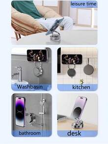 Upgraded 360° Rotating Magnetic Phone Holder - Vacuum Magnetic Phone Holder, Magnetic Car Phone Holder, Equipped With A Strong Suction Cup, Suitable For Cars, Mirrors, Gyms, Showers, Or Smooth Surfaces. Compatible With All Smartphones, Including Compatible With IPhones And Android Phones. A Perfect Birthday Gift, Present For Family And Friends, And Car Accessory. Compatible With IPhone, Android Phone, Gift For Birthday, Family, Friends For Summer Gifts Birthday Driving Car Accessories Strong Load-Bearing