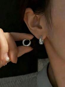 زوج من أقراط الحلقة السميكة المطلية بالذهب للنساء والرجال والجنسين، أقراط هوجي، هدية للعروس وحفلات الزفاف والأصدقاء والصديقات والزوجة في عيد الحب