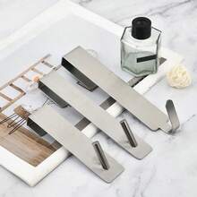 Stainless Steel S-Shaped Shower Towel Bar, Suitable For Glass Door, Bathroom Bathrobe Hook,Easy To Install S-Shaped Towel & Bathrobe Hangers For Shower, Kitchen, Bedroom - Durable, Space-Saving Bathroom Accessory