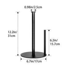 Paper Towel Holder Countertop, Black Kitchen Paper Towel Holder Stand For Kitchen And Bathroom Organization, Stainless Steel Paper Towel Holders For Standard And Large Rolls (Matte Black) - màu đen - Xem 4