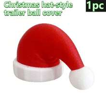 Capa Decorativa para Engate de Reboque com Desenho de Chapéu de Natal | Capa Protetora de Plástico Resistente com Função Decorativa para Bolas de Reboque | Compatível Universalmente com Caminhões, SUVs e Veículos de Passeio | Adequado para Decorações Festivas, Especialmente Natal