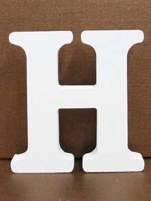 1pc Wooden Decorative Letter Design Home Decor Crafts, Free Combination Decorative Freestanding Wooden Letter Slices For Handicrafts, Family Gatherings, Birthday Parties, Weddings And Other Event Decorations