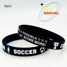 1 件/3 件激励焦点成功实现信念橡胶手环硅胶腕带 - 黑色 - 查看 17