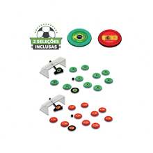 Futebol De Botão Cristal Seleção Brasil x Espanha - Gulliver - Multicolorido - Visão 3