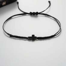 Bohemian Style Woven Bracelet - Cross Bracelet, Fashionable Jewelry Bracelet, Perfect Gift For Friends, Family, Father's Day, Suitable For Daily Wear