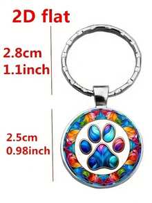 Attractive Retro-Style Colorful Fingerprint Keychains, Featuring Convex Round Glass Material Keychains, Can Be Used For Car Decoration And Are Suitable For Both Men And Women. They Are Suitable For Occasions Such As Weddings, Birthdays, Graduation Ceremonies, Christmas, Holiday Parties, Creative Anniversary Gifts, Etc.