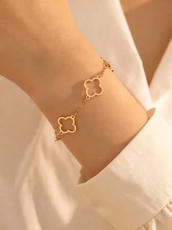 1pc Women's Fashion Floral Bracelet, Suitable For Daily Decoration, Valentine's Day, Mother's Day, Gift