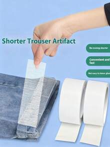 0.39/0.79/1.18/1.97 Inch Self-Adhesive Seamless Non Ironing Fabric Tape, Used For Jeans, Curtains, Pants Folding, Skirts, And Dress Modifications, No Sewing Required Or Needed, Adjustable Length - Multicolor - View 5