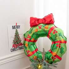 Set de 4 piezas de decoración de globos navideños, incluye bandera navideña colorida, aro de globo en forma de árbol de Navidad, globo estrella de 18 pulgadas, adecuado para fiesta de Navidad, decoración de ambiente navideño, actividades y decoración de fiesta con tema navideño, fiesta de Año Nuevo, decoraciones para reunión familiar de Navidad