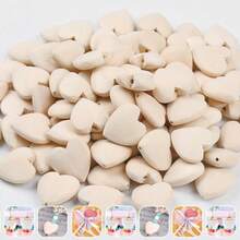 20-40mm Wooden Heart Shaped Pendants, Painted Wooden Slices, Wooden Craft Decorations, Crafts, Home Decor