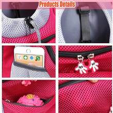 1pc Puppy Dog Front Carrier Pack, Pet Carrier Backpack For Small Medium Dogs Cats, Adjustable Breathable Dog Carrying Backpack For Hiking, Walking, Travel, Cycling And Outdoor Use