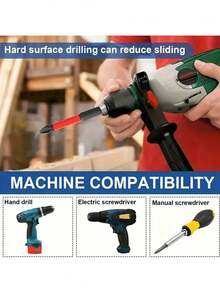 Magnetic Non-Slip Drill Bit Set, Multiple Sizes: S2 Steel & Impact Drill Bits, Suitable For Electric & Manual Drivers, Non-Slip Magnetic Drill Bit Set