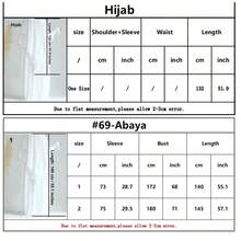 1 Set de Hiyab musulmán de doble capa elegante con buena privacidad, suave y cómodo + Vestido musulmán con diseño de manga elástica, Abaya clásica y versátil (Vestido + Hiyab)