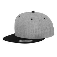 Classic Two Tone Snapback Cap (Heather/Black) - Coffee Brown - View 1