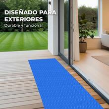 VINILMAX Piso Espiga Antiderrapante de 1.60 m x 1 m – Superficie Resistente y Antideslizante para Escaleras, Pasillos, Gimnasios, Bodegas, Estacionamientos, Transporte Público y Más – Fácil de Instalar y Duradero - Azul Eléctrico - Ver 3