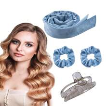 4pcs No-Heat Hair Curler Headband Clip Set, Slouchy Bowknot Long Hair Band Curling Waver Styling Tool For Big Waves, Hair Curlers, Curly Hair Brush, Rollers, Curly Hair Products, Curler, Rollers For Hair Curl, Curly Hair Tools, Hair Rollers, Curly Hair, Heatless Curl, Heatless Curls, Hair Curler, Barber, Hair Tools, Hair Products, Hair Curlers, Rollers