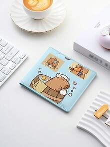 Capybara Cartoon Pattern Id Card Bag, Multiple Colors Are Available, Fashionable And Individual, Ultra-Thin, Lightweight And Portable, Suitable For Storing ID Cards/Passport/Driver's Licenses/Bank Cards/Credit Cards/Shopping Card, Can Be Used As A Gift For Birthdays, Anniversaries, Valentine's Day, Christmas, New Year And Other Festivals, Given To Family Members, Lovers, Friends And Elders