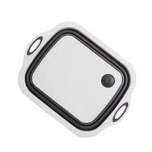 1 buc coș de scurgere pliabil, ustensilă de bucătărie multifuncțională, lavoar pliabil, găleată de chiuvetă de scurgere portabilă, tocator de chiuvetă din silicon încorporat pentru spălarea fructelor și legumelor