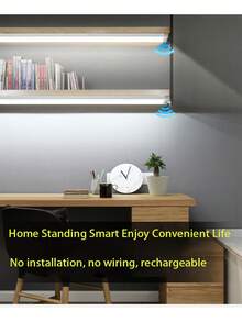 1pc/2pcs Smart Sensor LED Light Strip, Magnetic Installation, USB Rechargeable, Warm White/White Night Light, Suitable For Kitchen, Wardrobe, Corridor, Stairs, Room, Nighttime Lighting, Desk And More - Multicolor - View 2