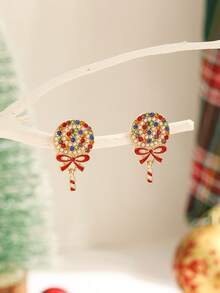 1 Paar Weihnachts-Lutscher-Ohrringe für Frauen